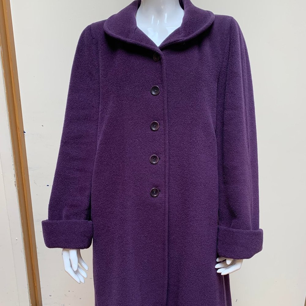 Purple Armani Collezioni Women's Wool Coat